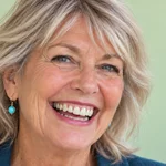 Irish woman smiling for her dating profile photo